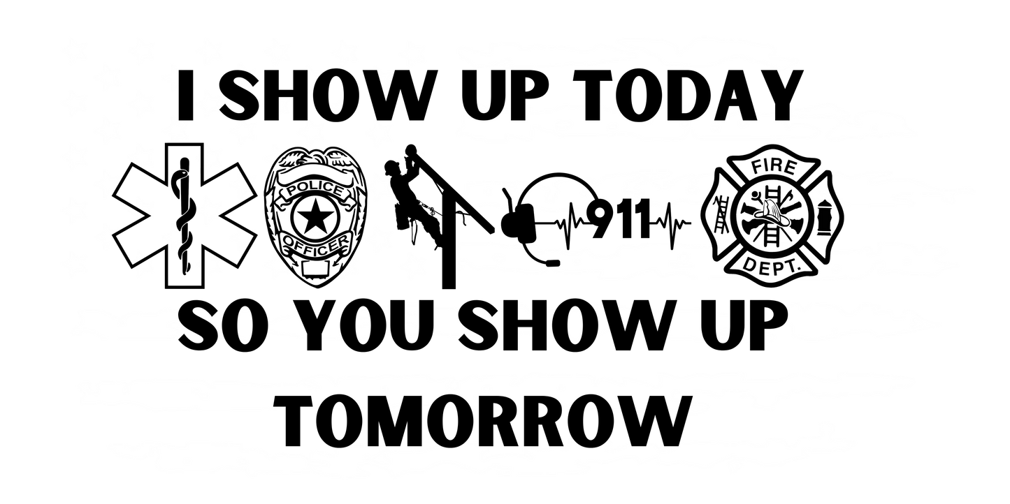 I Show Up White Flag