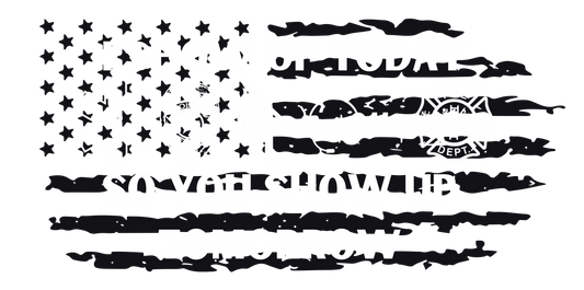 I Show Up Black Flag